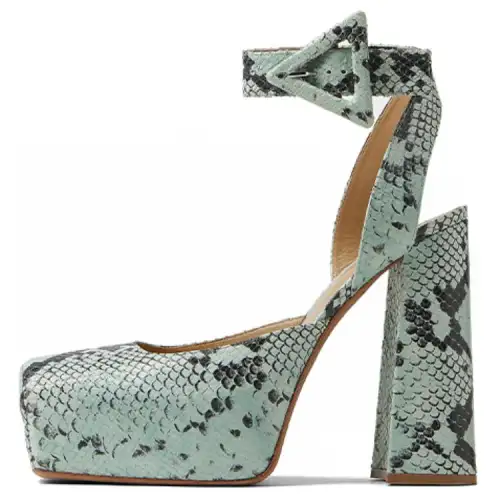 Bottega Veneta Chunky Heel High Heels Women's Dew Black