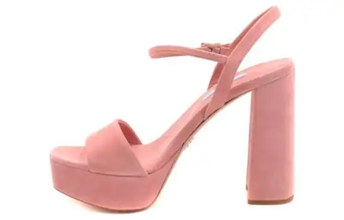 PRADA Leather One Strap Sandals High Heel Women's Pink