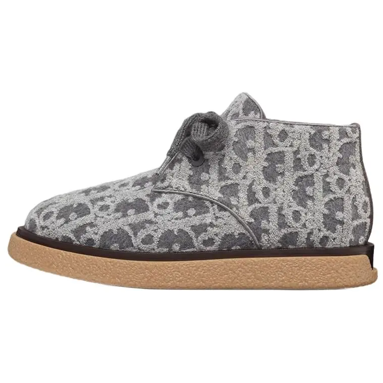 DIOR Sahara Ankle Boots Men's Gray
