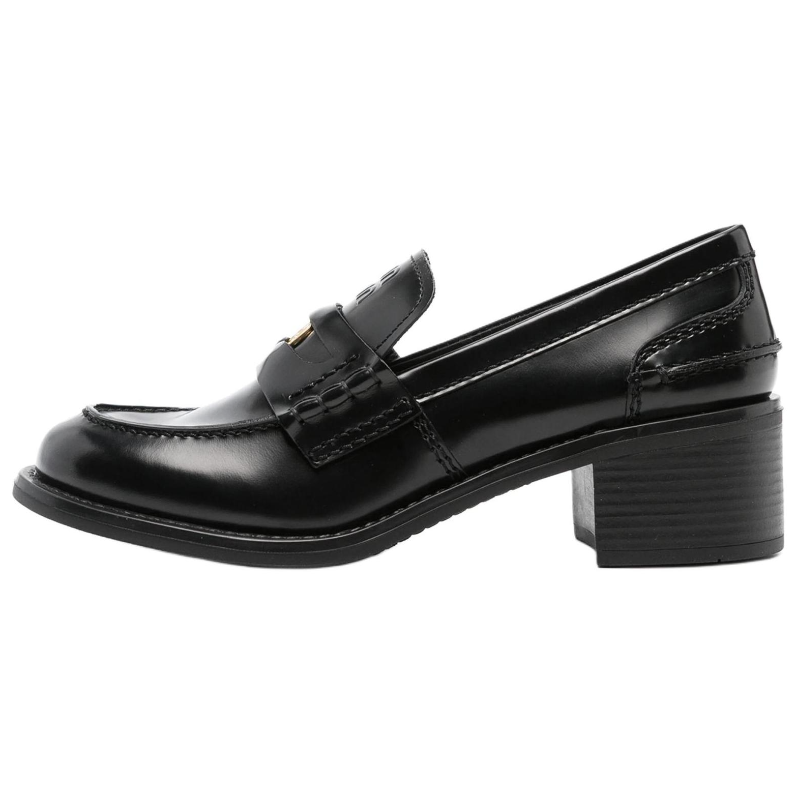MIU MIU Loafers 5cm Women's Black