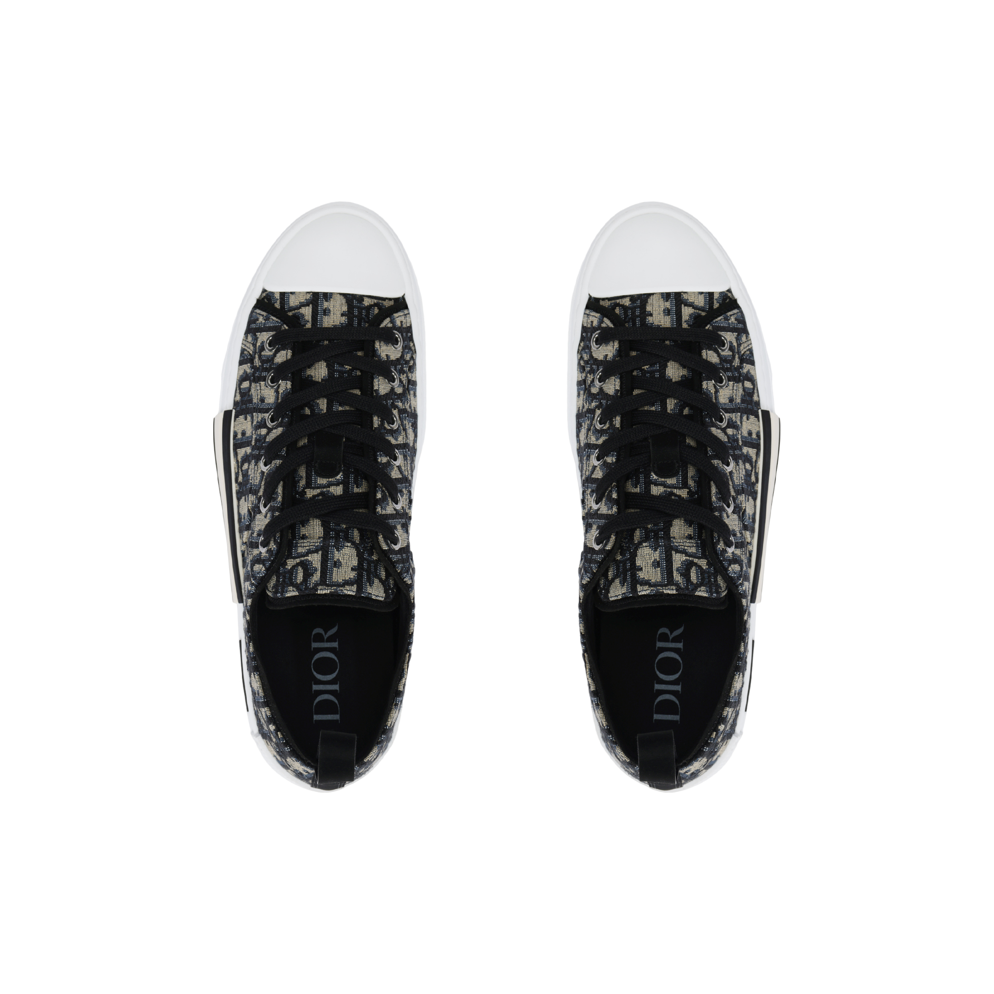 DIOR B23 Low top Skateboard Shoes Unisex Beige Black