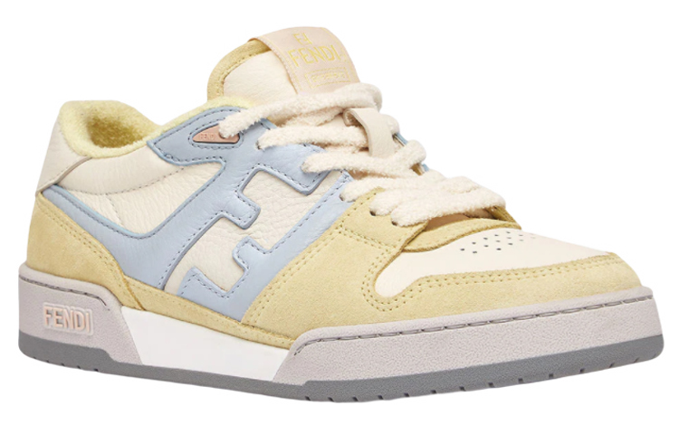 FENDI Match Yellow Suede Women's