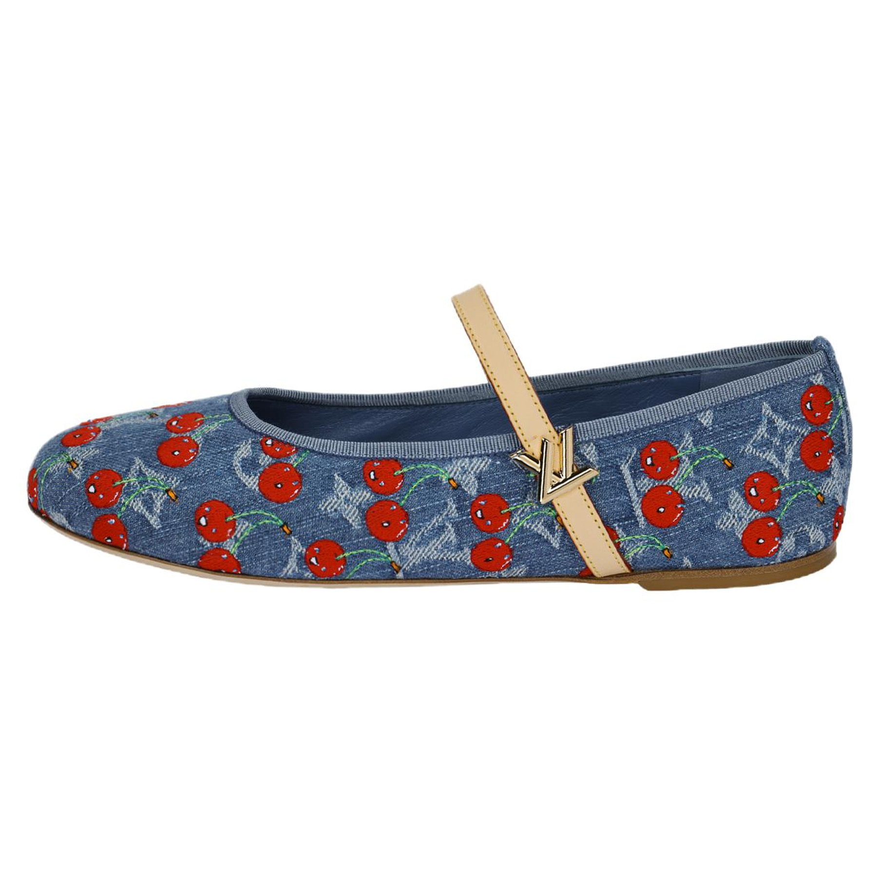 Takashi Murakami x LOUIS VUITTON Romy Flat Mary Jane Shoes Women's Blue