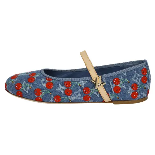 Takashi Murakami x LOUIS VUITTON Romy Flat Mary Jane Shoes Women's Blue