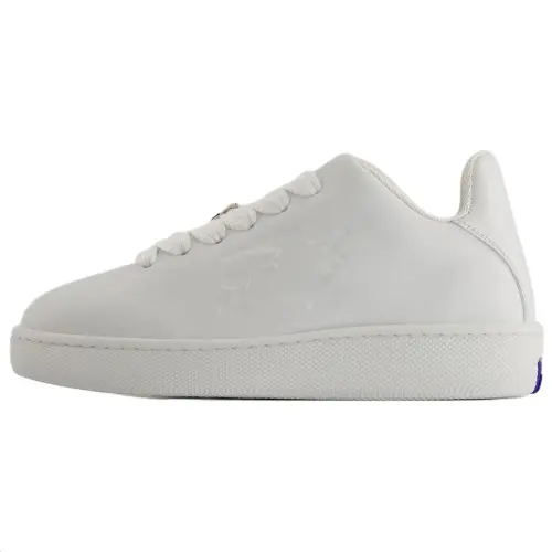 Burberry Bo Leather Low top Skateboard Shoes Women's White