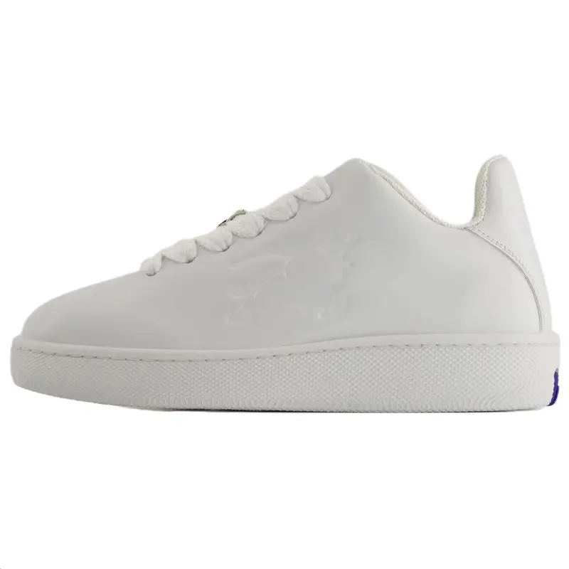 Burberry Bo Leather Low top Skateboard Shoes Women's White