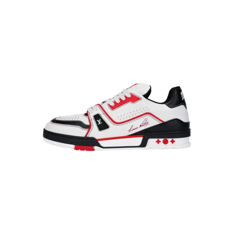 LOUIS VUITTON Trainer Low top Skateboard Shoes Unisex Red Black
