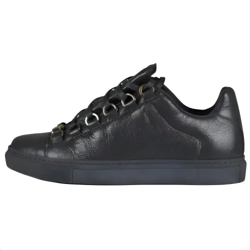 Balenciaga Arena Leather Low top Skateboard Shoes Women's Black