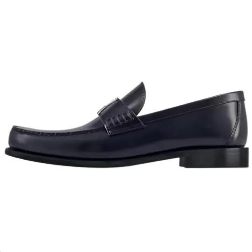 LOUIS VUITTON Major Cow Leather Loafers Men's Blue
