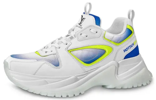 LOUIS VUITTON Run Away Pulse Sneakers 'White Blue Neon Yellow'