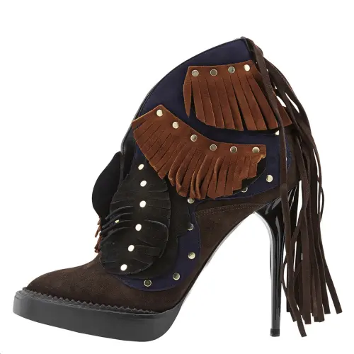 Burberry Lilybell Ankle Boots 12cm Women's Dark Brown