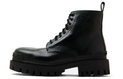 Balenciaga Strike Ankle Boots 'Black Leather'