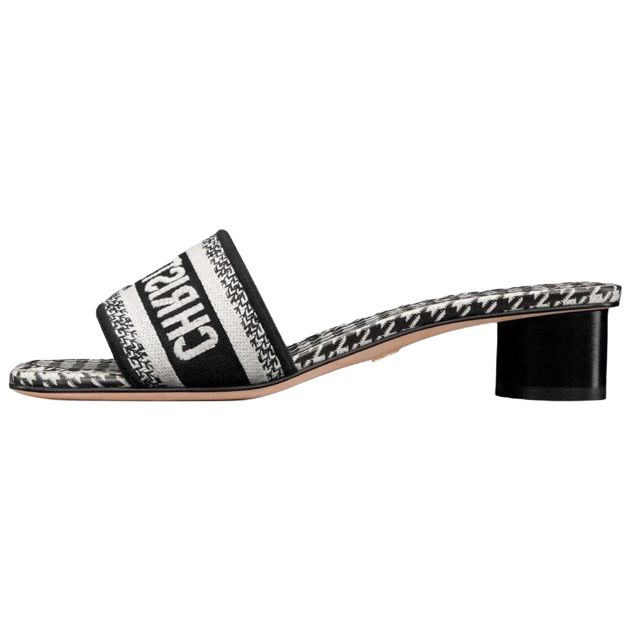 DIOR Dway Slide Slippers Women's Black White
