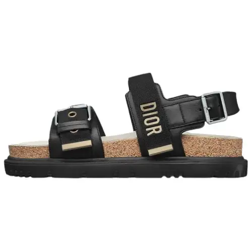 DIOR DiorAct One Strap Sandals Women's Black