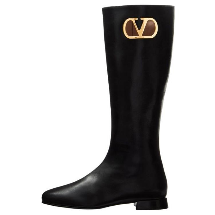 Женские сапоги Valentino VLogo Signature (черные)