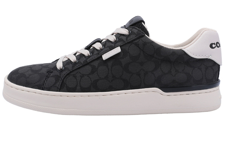 COACH Lowline Fabric Low top Stylish Skateboarding Shoes Women's Black