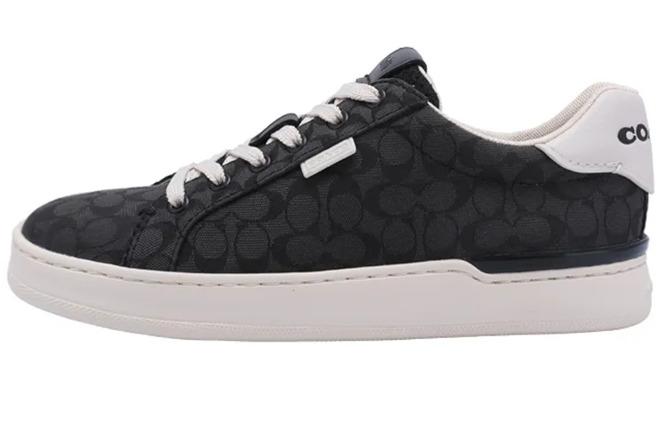 COACH Lowline Fabric Low top Stylish Skateboarding Shoes Women's Black