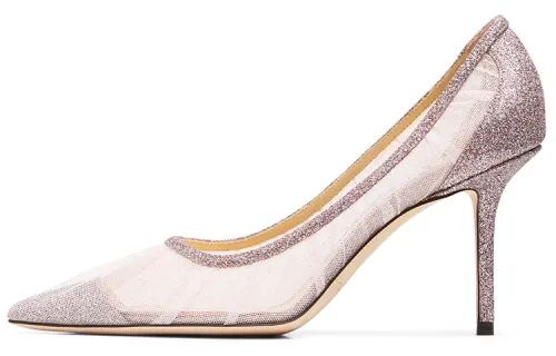 Jimmy Choo LOVE 85 Zhou Yangjie Slim Heel High Heels Women's Soft Pink