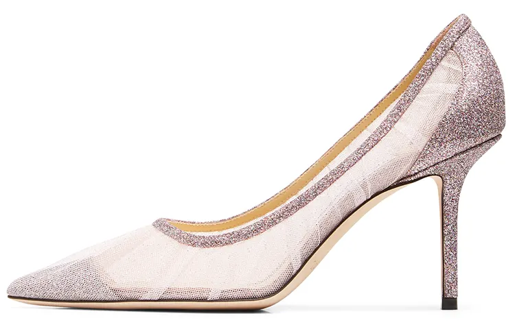 Jimmy Choo LOVE 85 Zhou Yangjie Slim Heel High Heels Women's Soft Pink