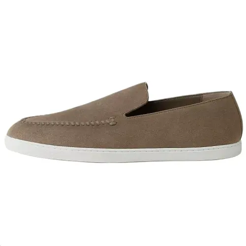 HERMES Julian Suede Low top Casual Shoes Men's Umber