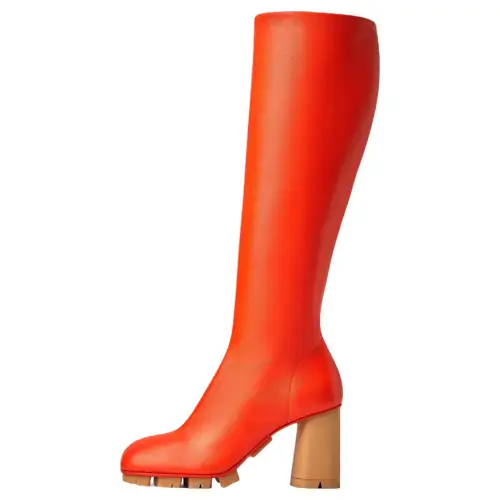 Bottega Veneta Knee high Boots 7cm Women's Orange