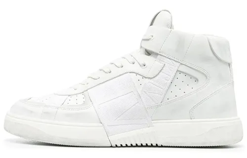 Valentino VL7N Versatile High top Stylish Skateboarding Shoes Men's White