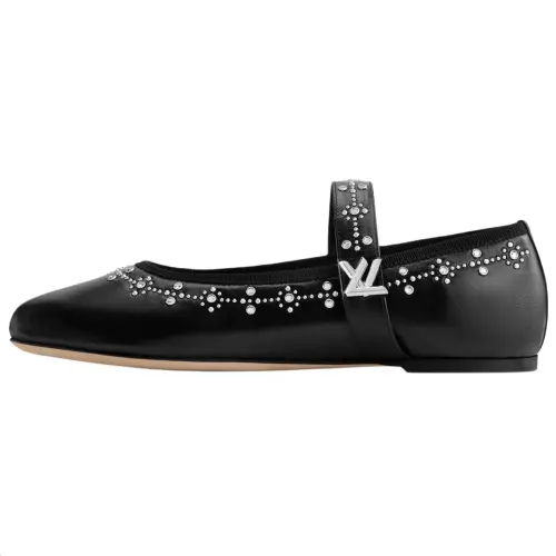 LOUIS VUITTON Romy Flat Mary Jane Shoes Women's Black