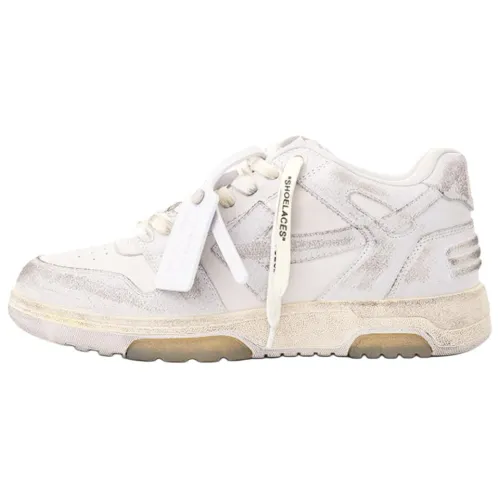OFF WHITE Out Of Office Ooo Low Distressed Vintage White