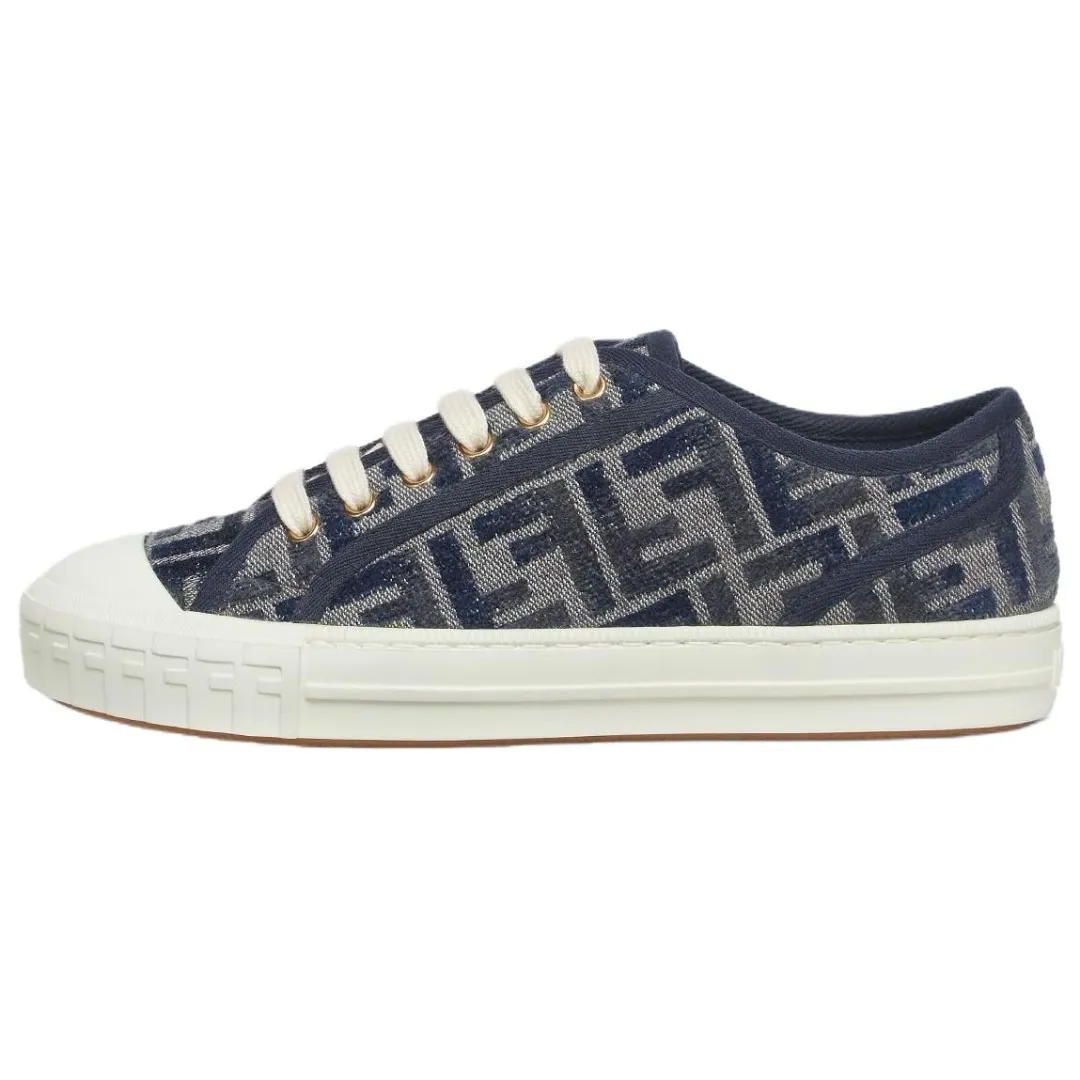 FENDI Domino Ff Denim Low Top Sneakers Women's