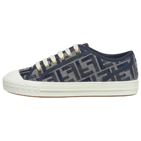 FENDI Domino Ff Denim Low Top Sneakers Women's
