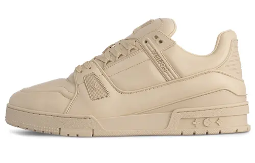 LOUIS VUITTON Trainer Low top Skateboard Shoes Men's Beige