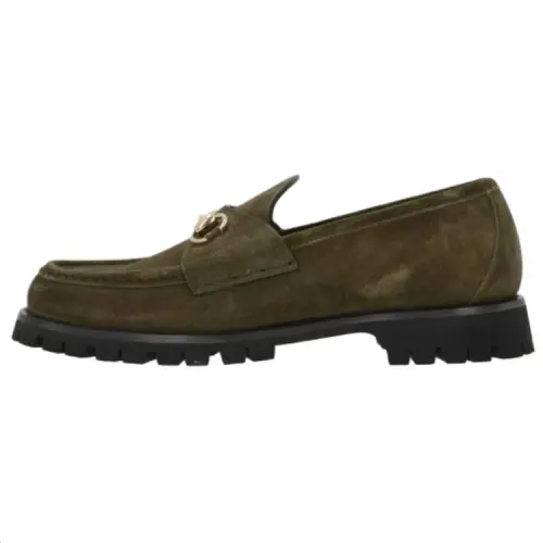 GUCCI Horsebit Loafers Women's Green