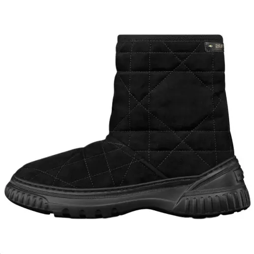 DIOR Frost Calfskin Short Snow Boots Women's Black