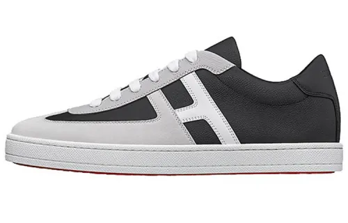 HERMES Boomerang Sports Stylish Skateboarding Shoes Men's Black White