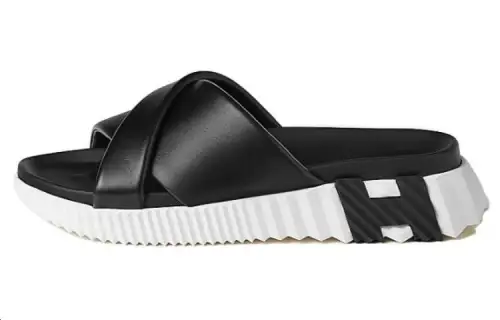 HERMES Slide Slippers Women's Black