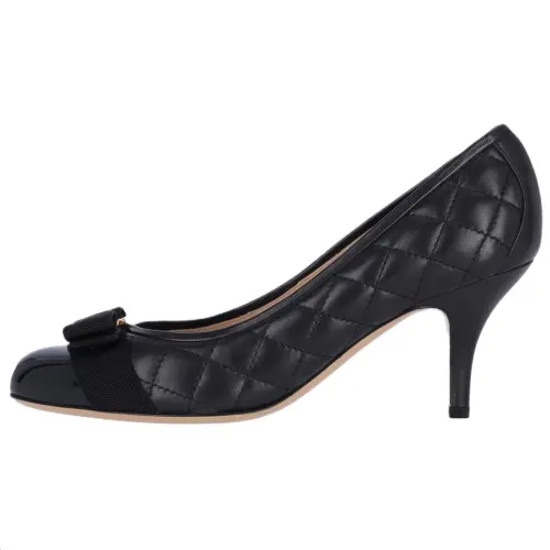 FERRAGAMO Vara Slim Heel High Heels 7cm Women's Black