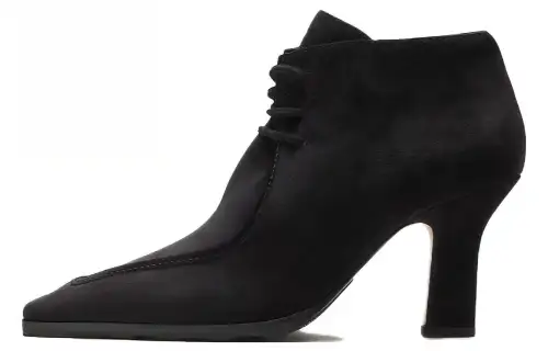 Burberry Storm Suede Ankle Boots 8.5cm Women's Black