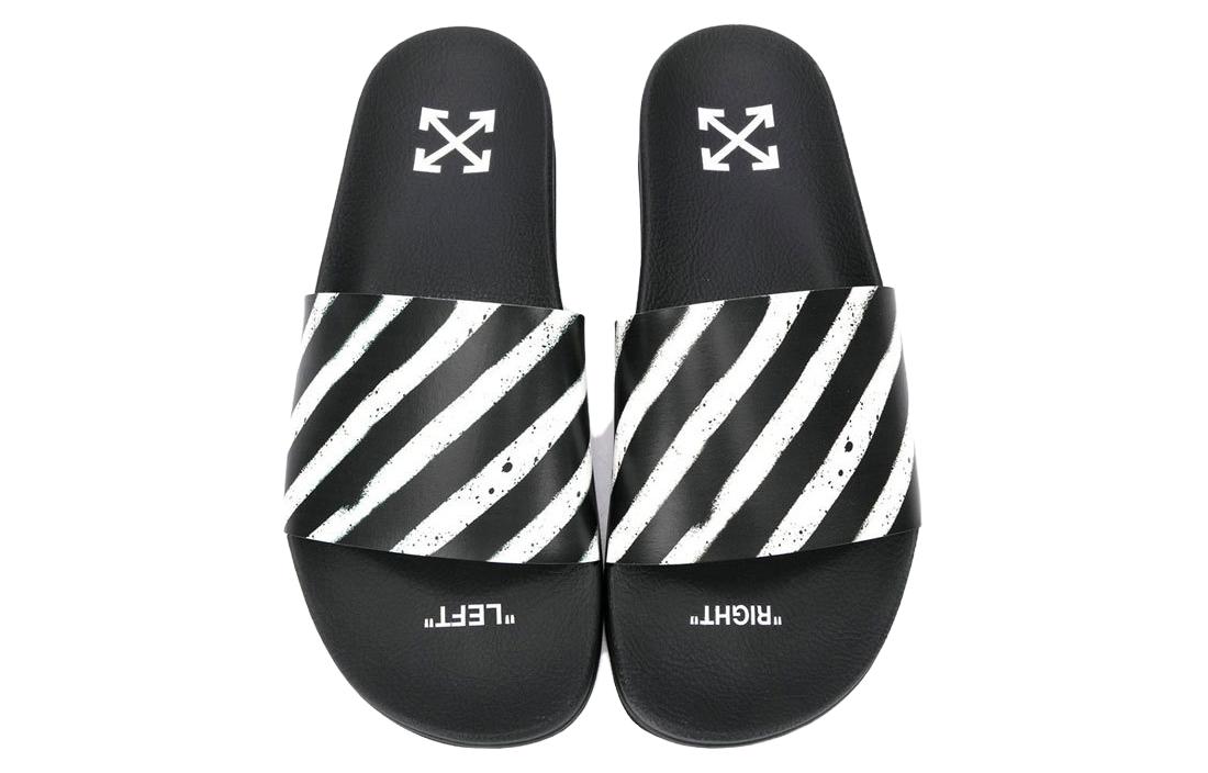 OFF-WHITE Sliders 'Graffiti - Black White' 2020