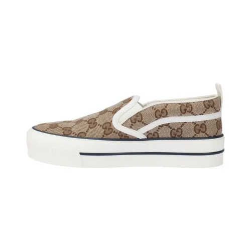Gucci Wmns Tennis 1977 Slip-On 'Beige Ebony' Women's