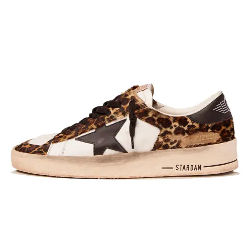 Golden Goose Stardan Cow Leather Low top Stylish Skateboarding Shoes Men's White