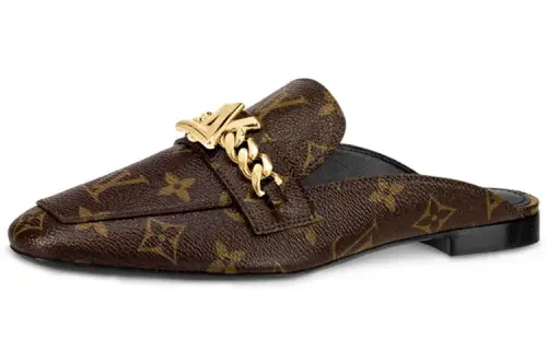 LOUIS VUITTON Upper Case Monogram Mules 'Brown' Women's