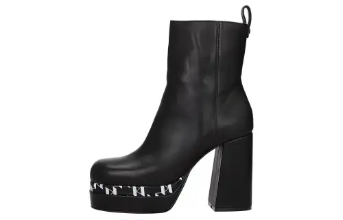 KARL LAGERFELD / Karl Lagerfeld Jeans Leather Ankle Boots 11cm Women's Black