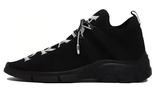 PRADA Letter Print Low top Sports Casual Shoes Men's Black