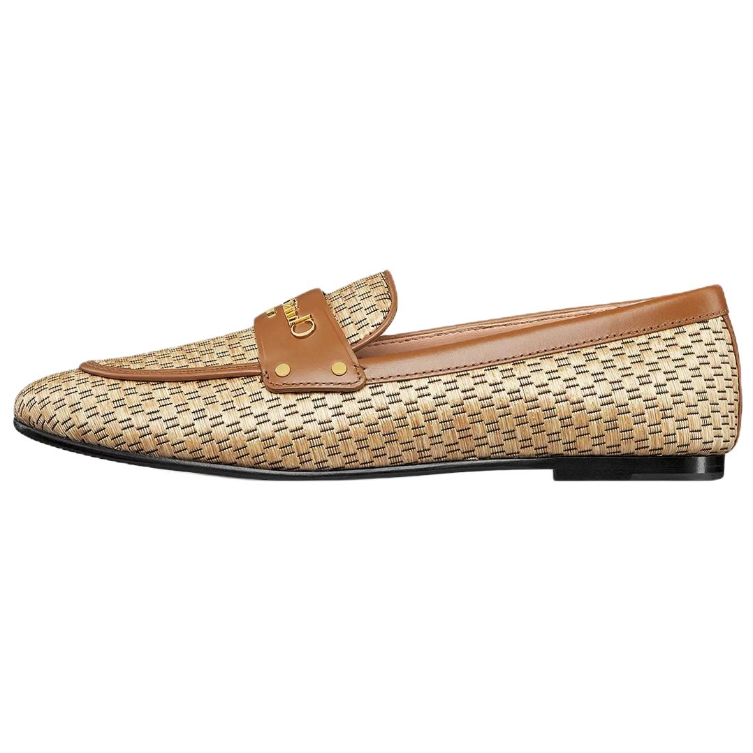 DIOR Dioriviera Dior Boy Calfskin Casual Shoes Women's Brown