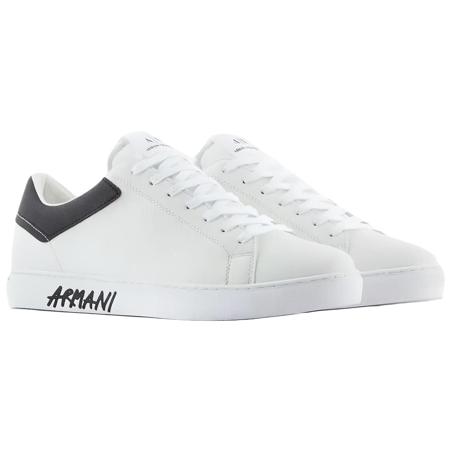 EMPORIO ARMANI Leather Sidewall Logo Sneakers