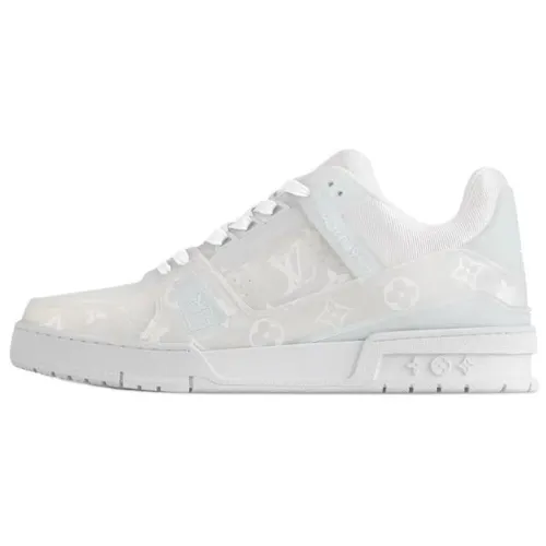 LOUIS VUITTON Trainer Low top Skateboard Shoes Unisex White