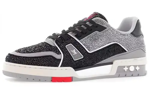 LOUIS VUITTON Trainer Sneakers 'Grey Black Crystals'