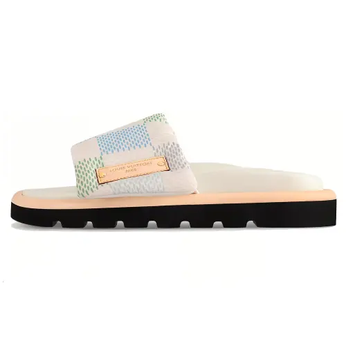 LOUIS VUITTON Pool Pillow Comfort Slide Slippers Women's Light Pink