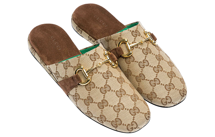 Женские сабо Gucci (коричневые) — фото 4