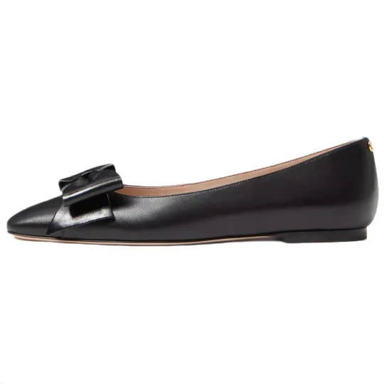 Valentino Bowow Round Toe Slip On Ballet Flats Women's
